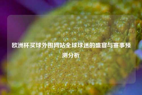 欧洲杯买球外围网站全球球迷的盛宴与赛事预测分析