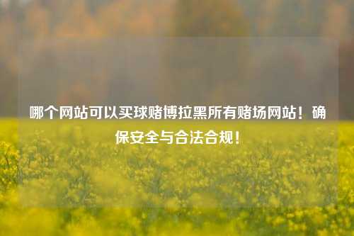 哪个网站可以买球赌博拉黑所有赌场网站！确保安全与合法合规！